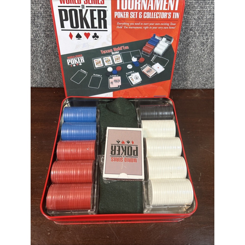 World Series of Poker Tournament Poker Set & Collector's Tin - NIB - Picture 2 of 3
